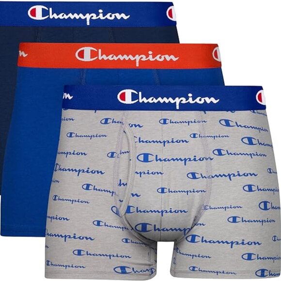 Champion Men's Athletics Everyday Comfort Trunks, 3 Pack - Picture 1 of 3